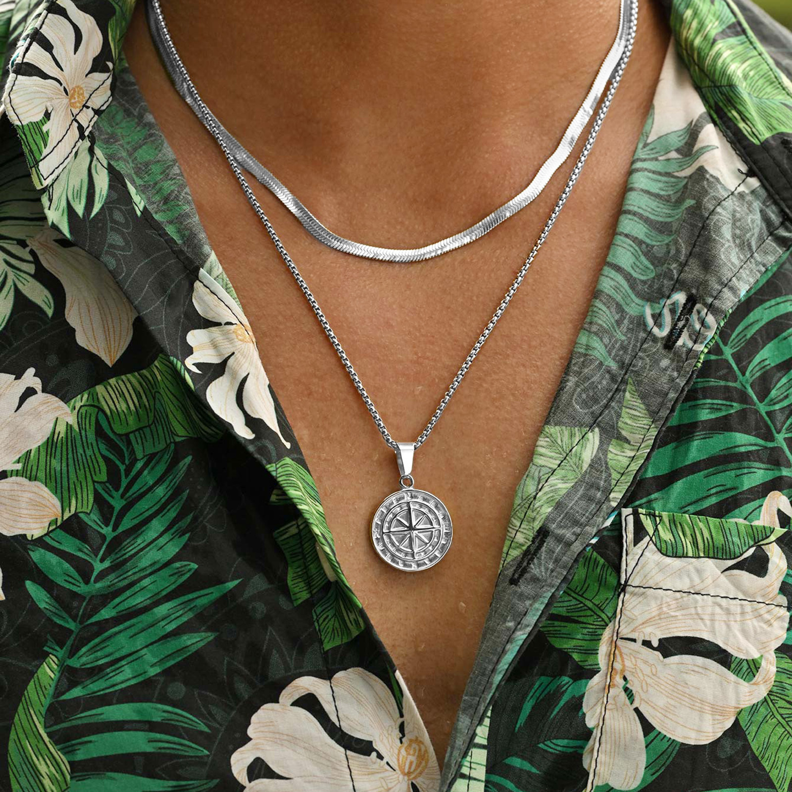 2pcs/set Compass Necklace for  - Battle Rope Anchor 리뷰 및 가격