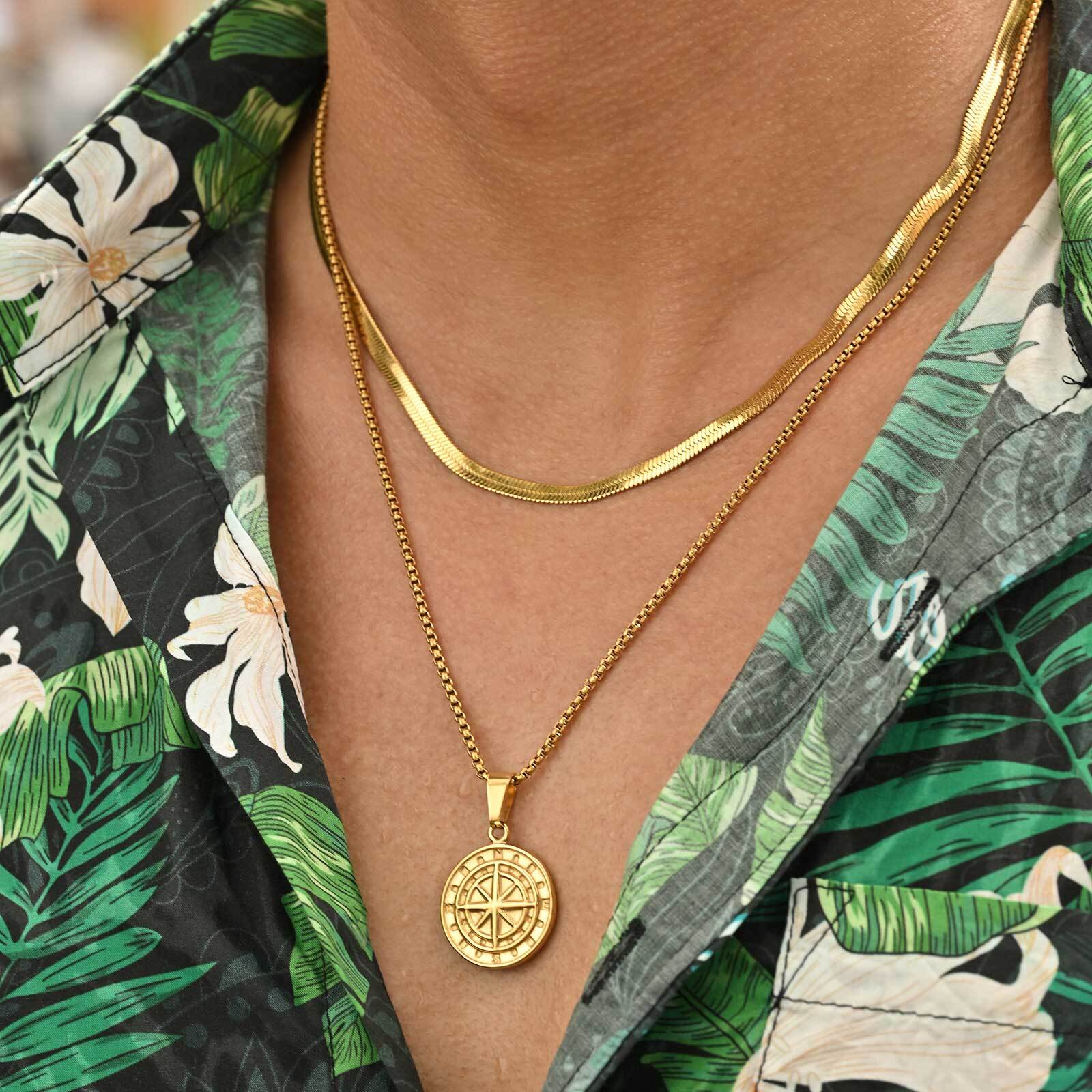 2pcs/set Compass Necklace for  - Battle Rope Anchor 리뷰 및 가격