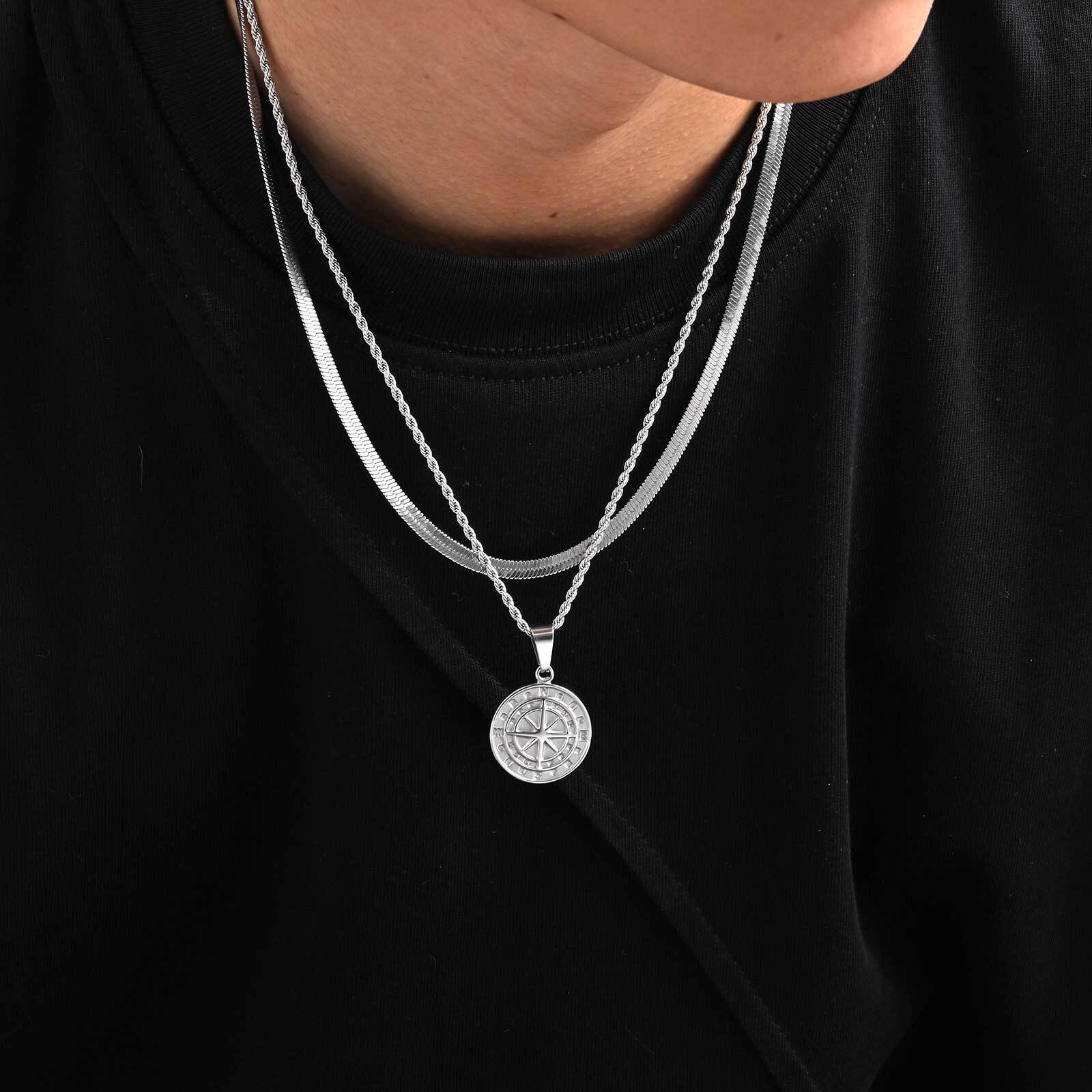 2pcs/set Compass Necklace for  - Battle Rope Anchor 리뷰 및 가격
