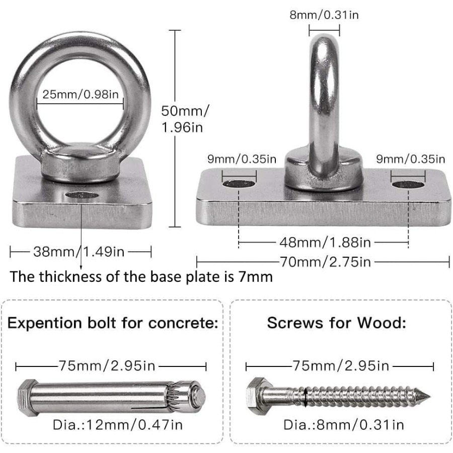 Wall Ceiling Mount Bracket for - Battle Rope Anchor 리뷰 및 가격