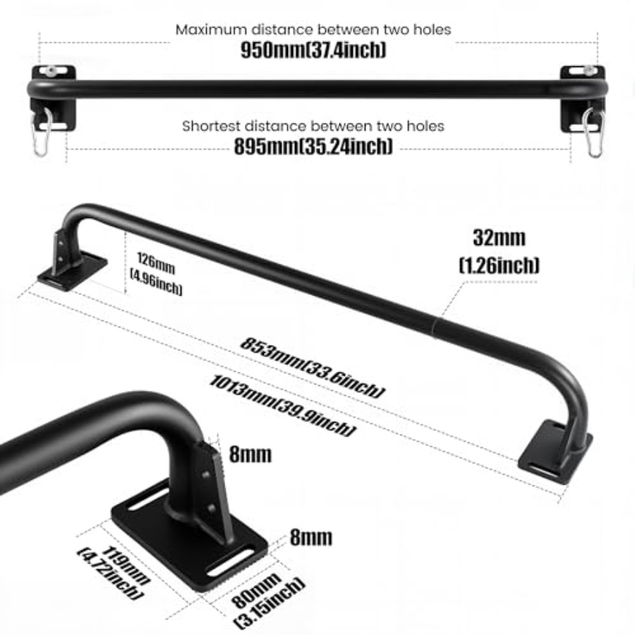Heavy Duty Wall Mounted Pull U - Pull Up Bar Grip 리뷰 및 가격