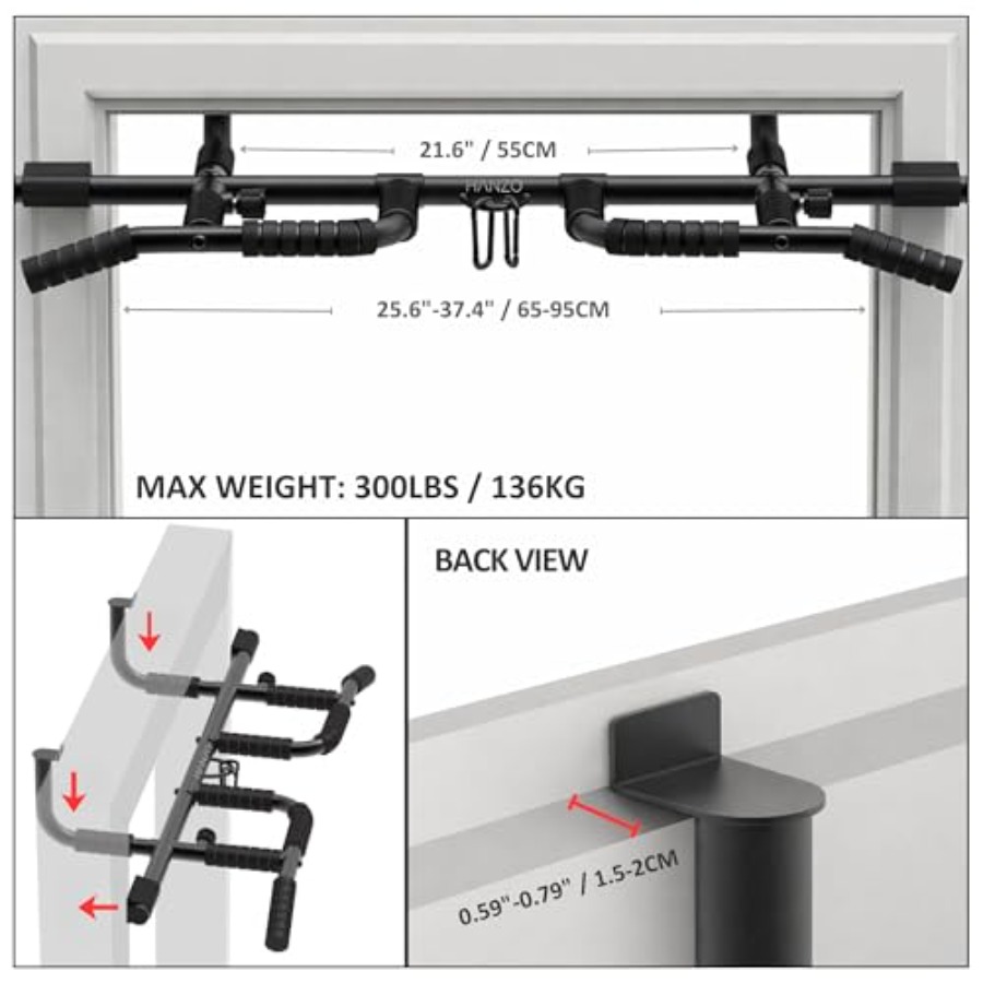 Doorway Pull Up Bar Set with S - Pull Up Bar Grip 리뷰 및 가격