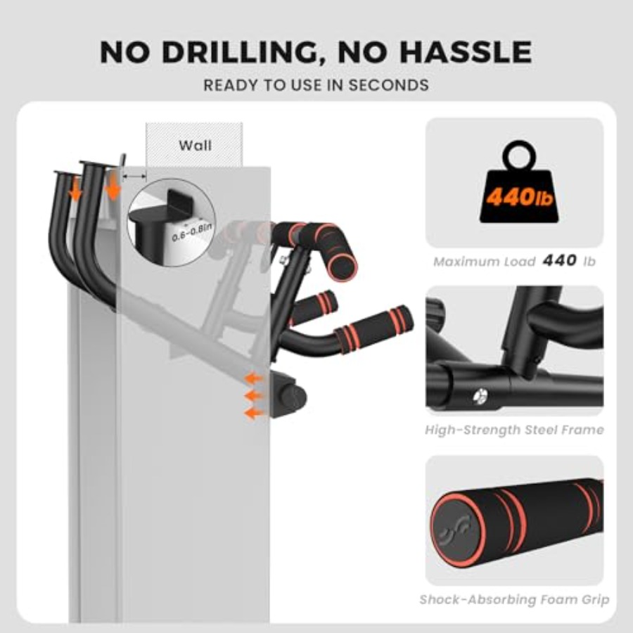 Doorway pull-up bar for home g - Pull Up Bar Grip 리뷰 및 가격